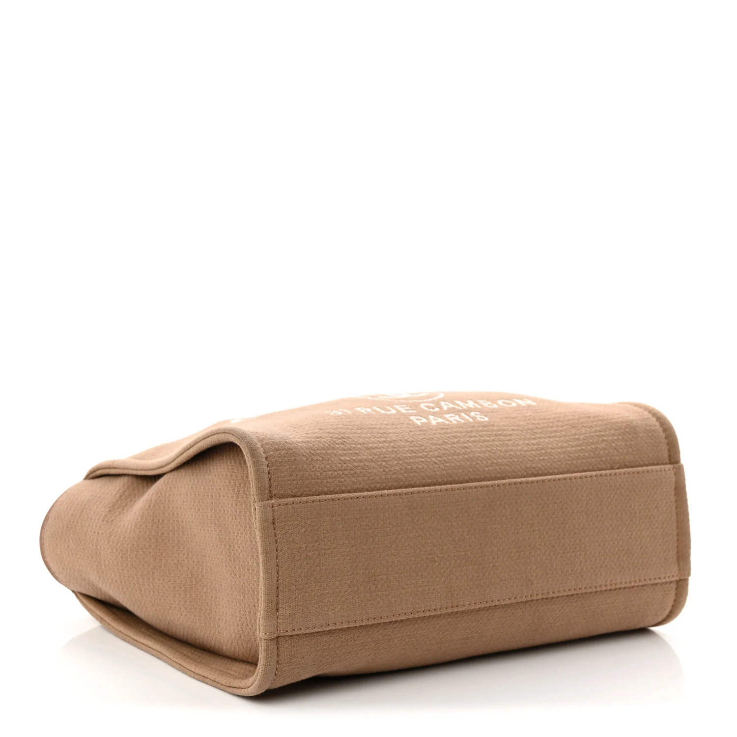 Mixed Fibers Small Deauville Tote Dark Beige - Top Club