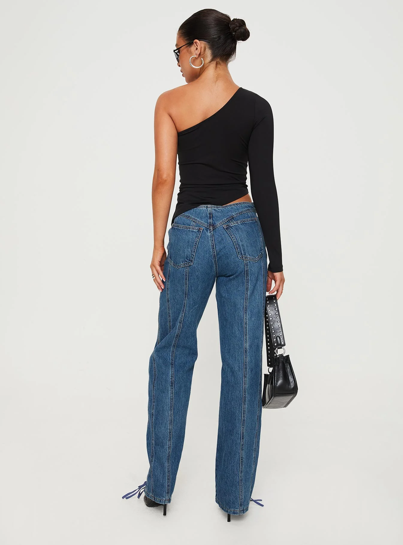 Day Dream Mid Rise Straight Leg Jeans Dark Blue Wash