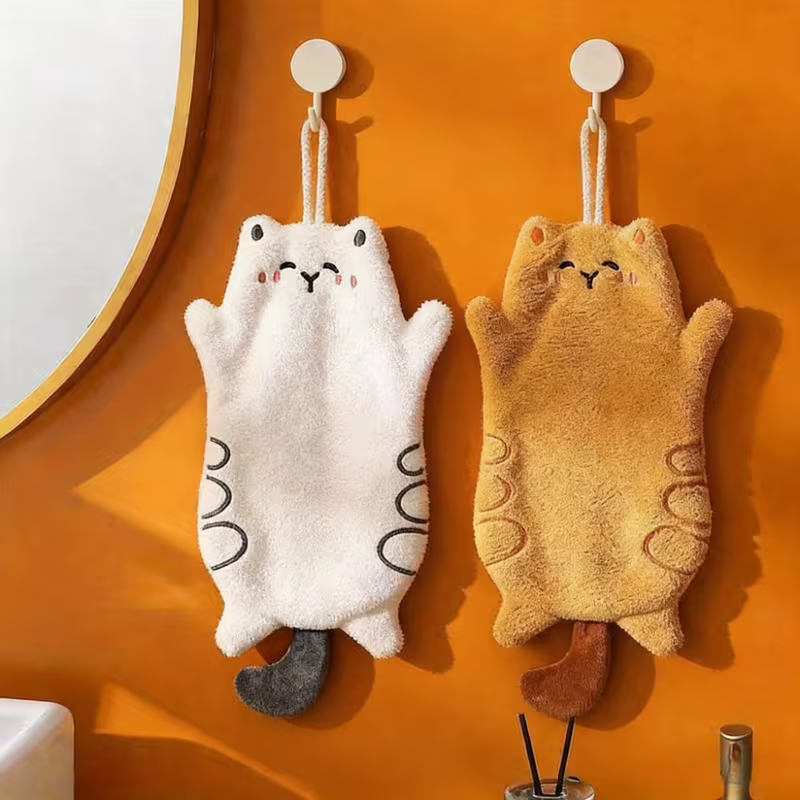 Cute cat Hanging Towel