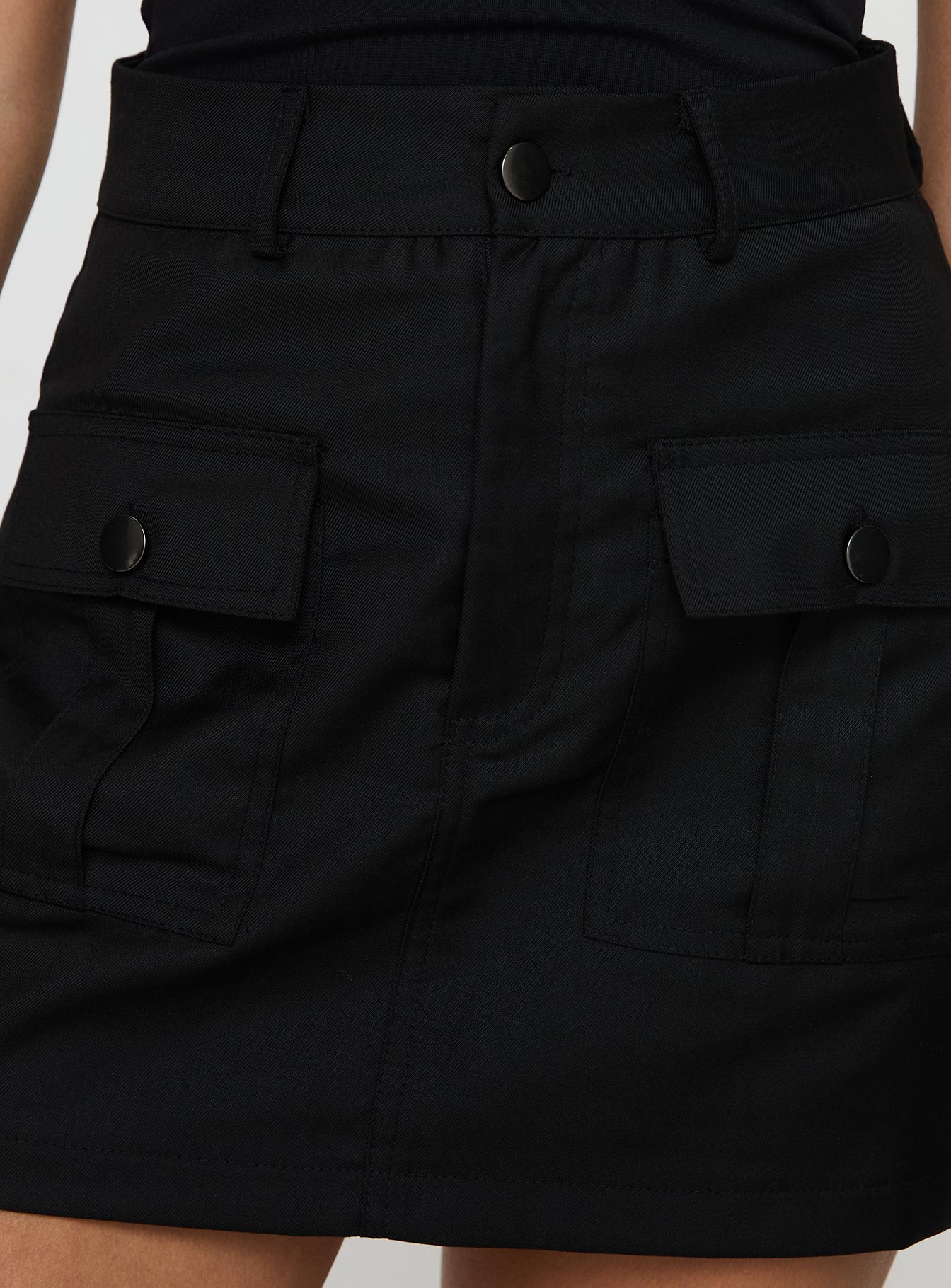 Spinning Out Mini Skirt Black