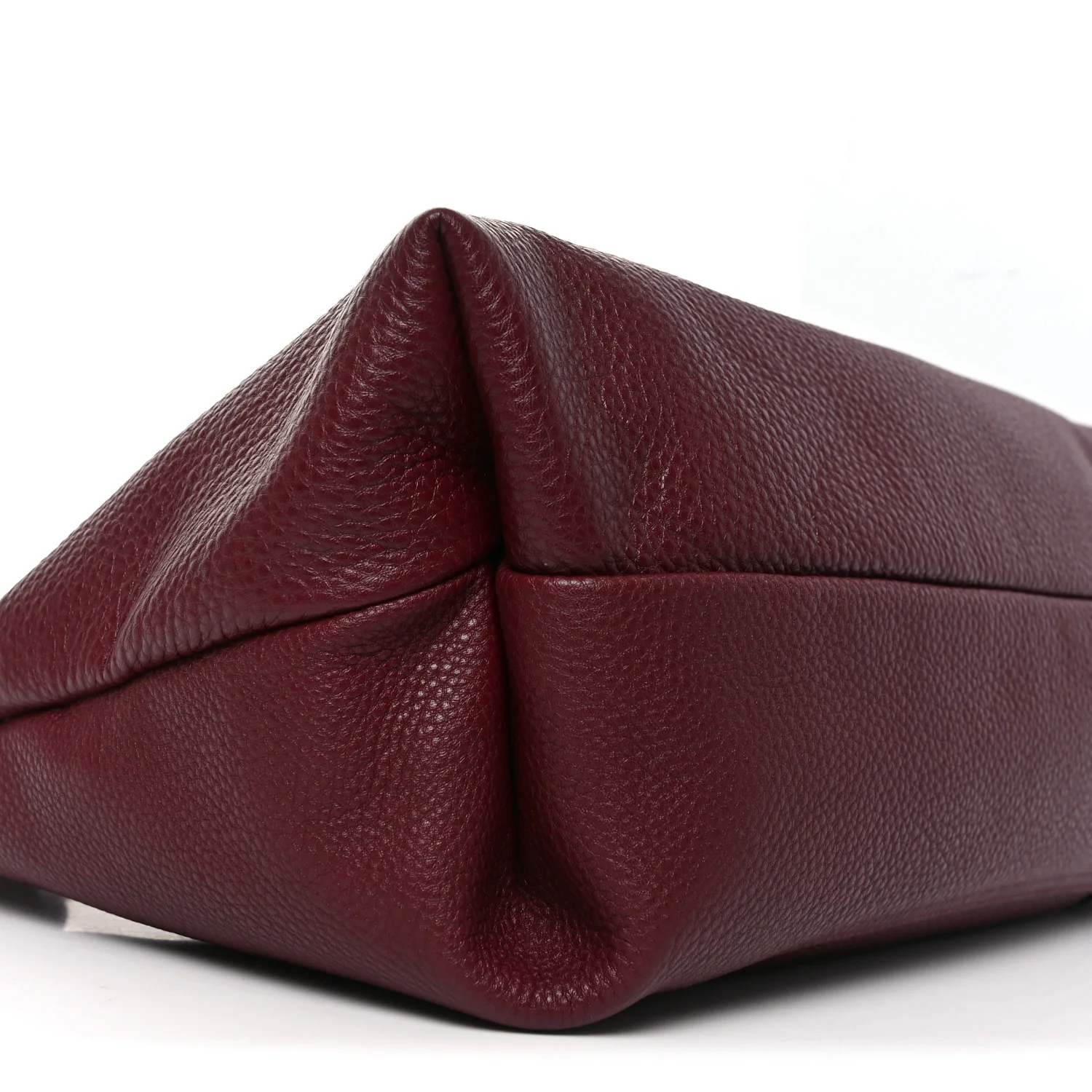 Grained Calfskin Softbit Maxi Shoulder Bag Rosso - Top Club