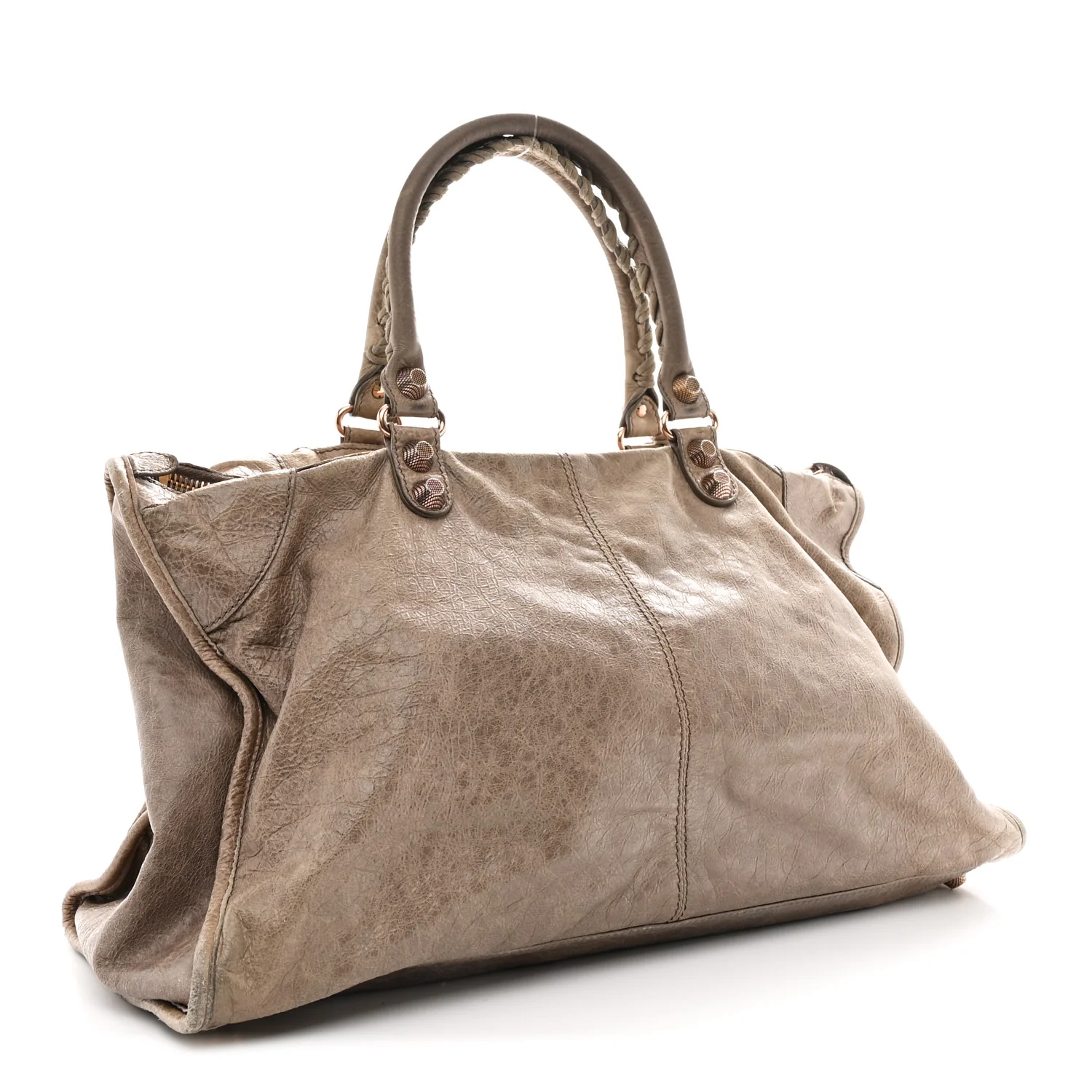 Agneau Giant 12 Rose Gold Hardware Work Gris Poivre - Top Club