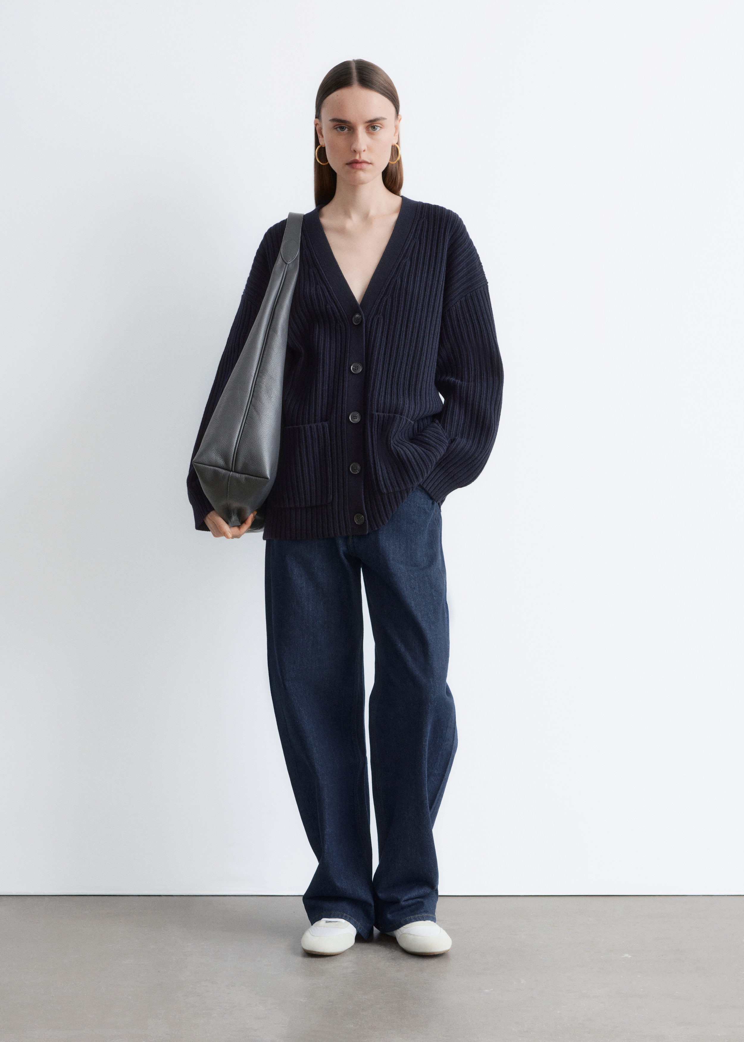 & Other Stories RIB-KNIT CARDIGAN