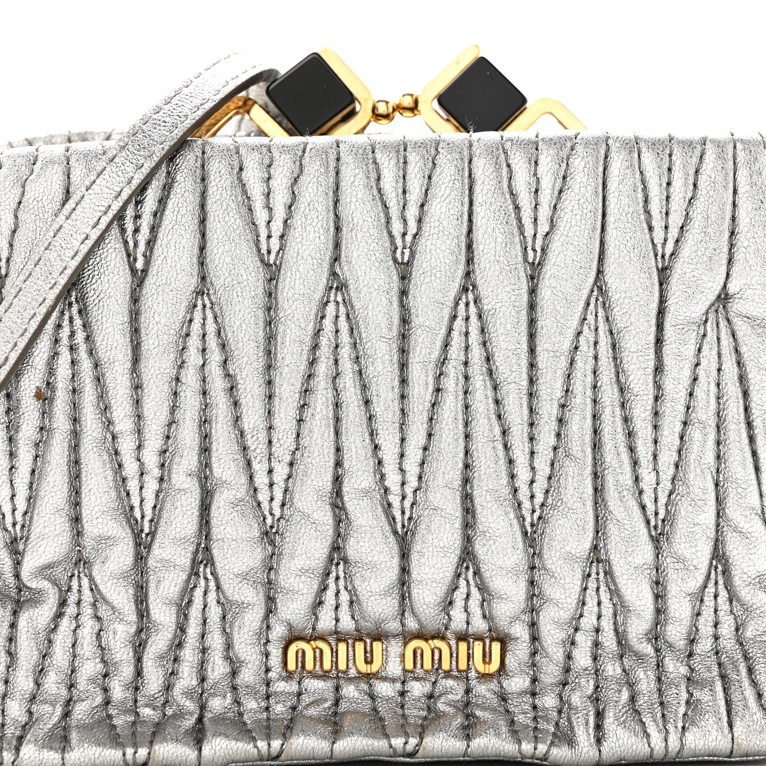 Metallic Matelasse Lux Mini Crossbody Tote Cromo - Top Club
