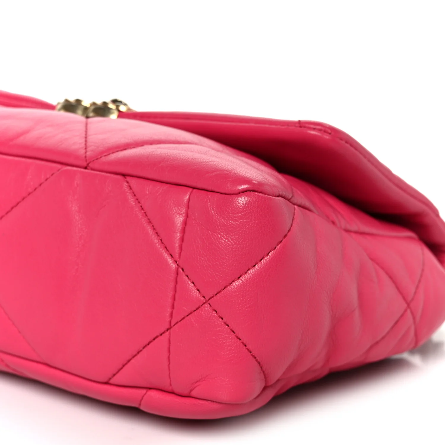 Lambskin Quilted Medium Chanel 19 Flap Dark Pink - Top Club