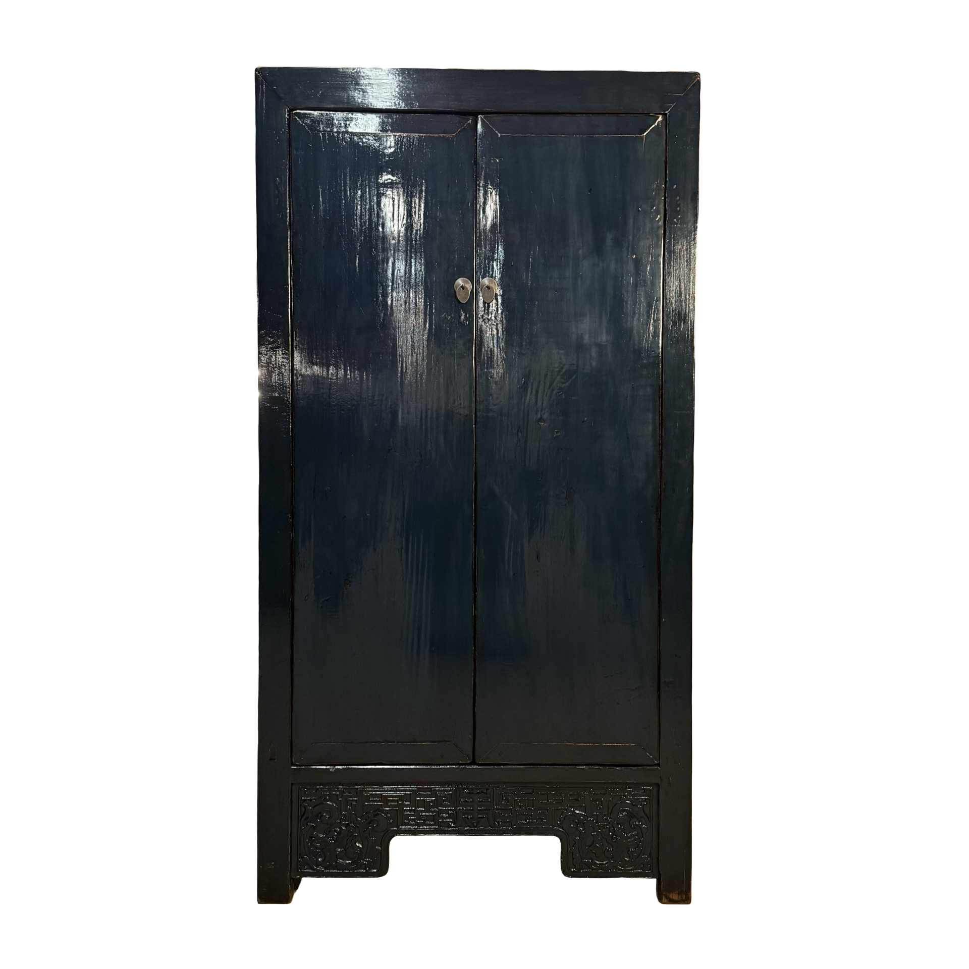 Wandkast 2 deurs lak uniek blauw