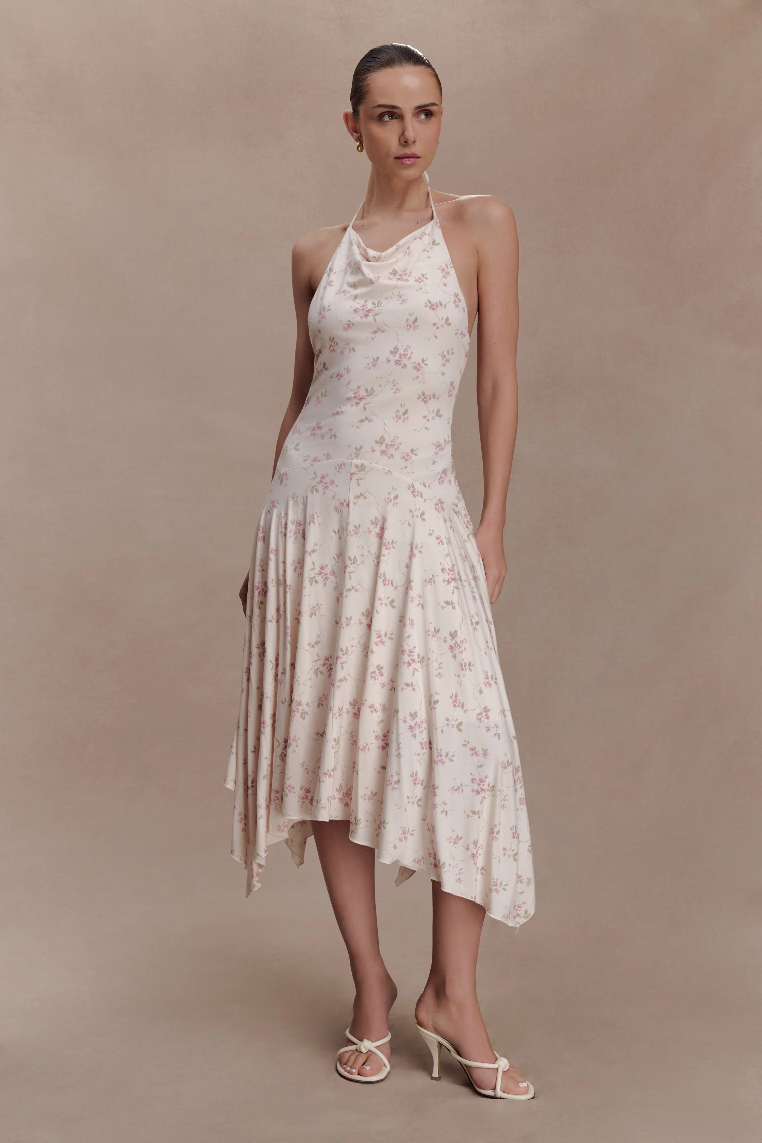 Sylvie Modal Hankie Midi Dress - Floral Ditsy Print