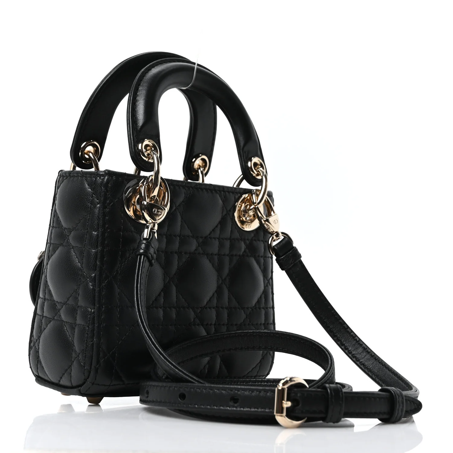 Lambskin Cannage Micro Lady Dior Black - Top Club