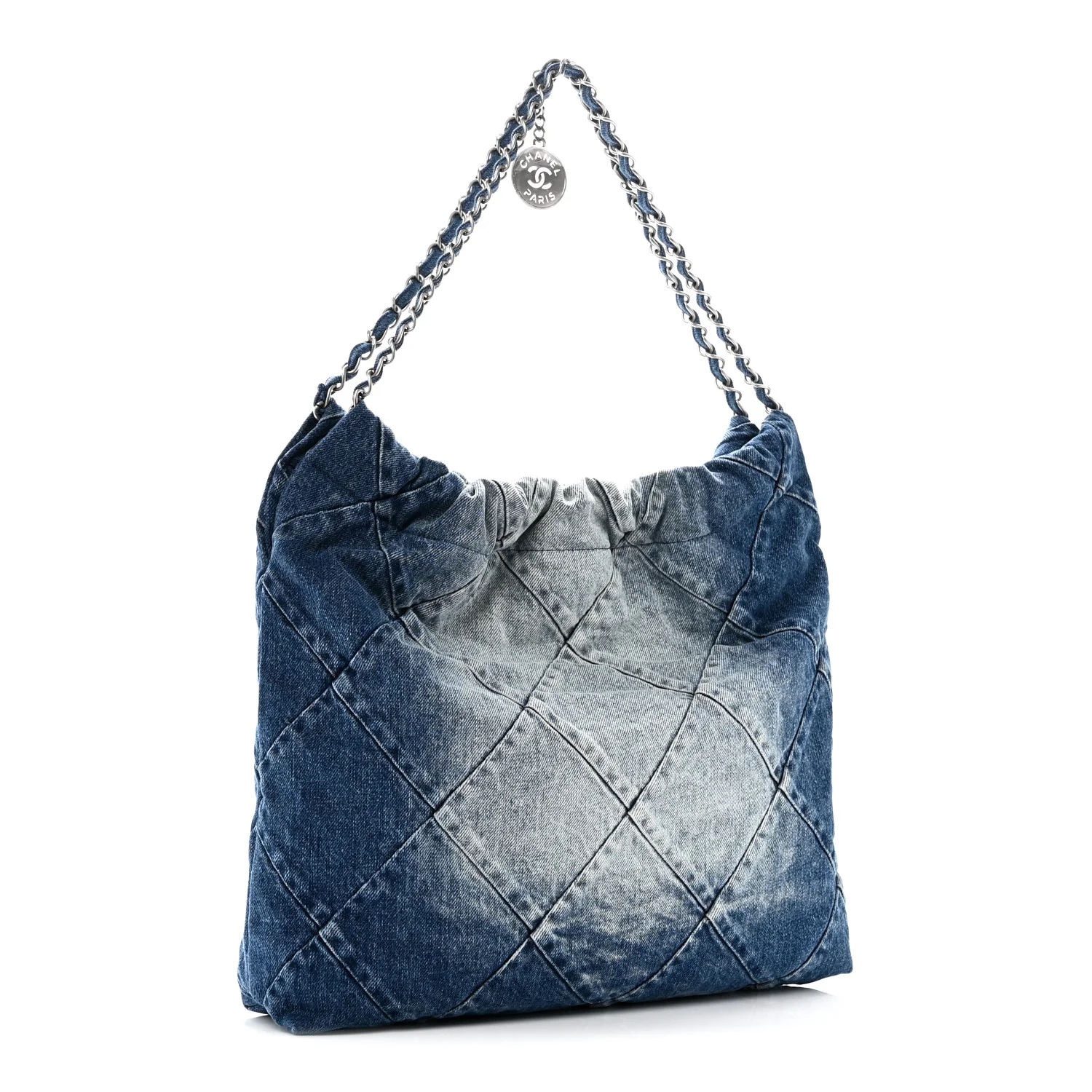 Denim Quilted Chanel 22 Blue - Top Club