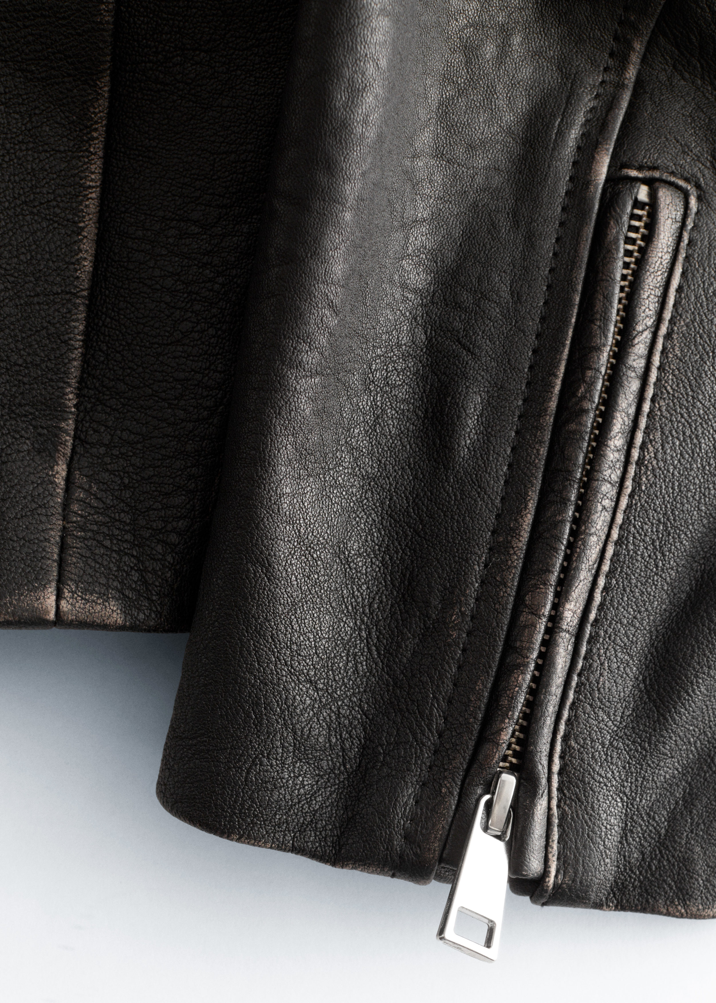 & Other Stories LEATHER BIKER JACKET