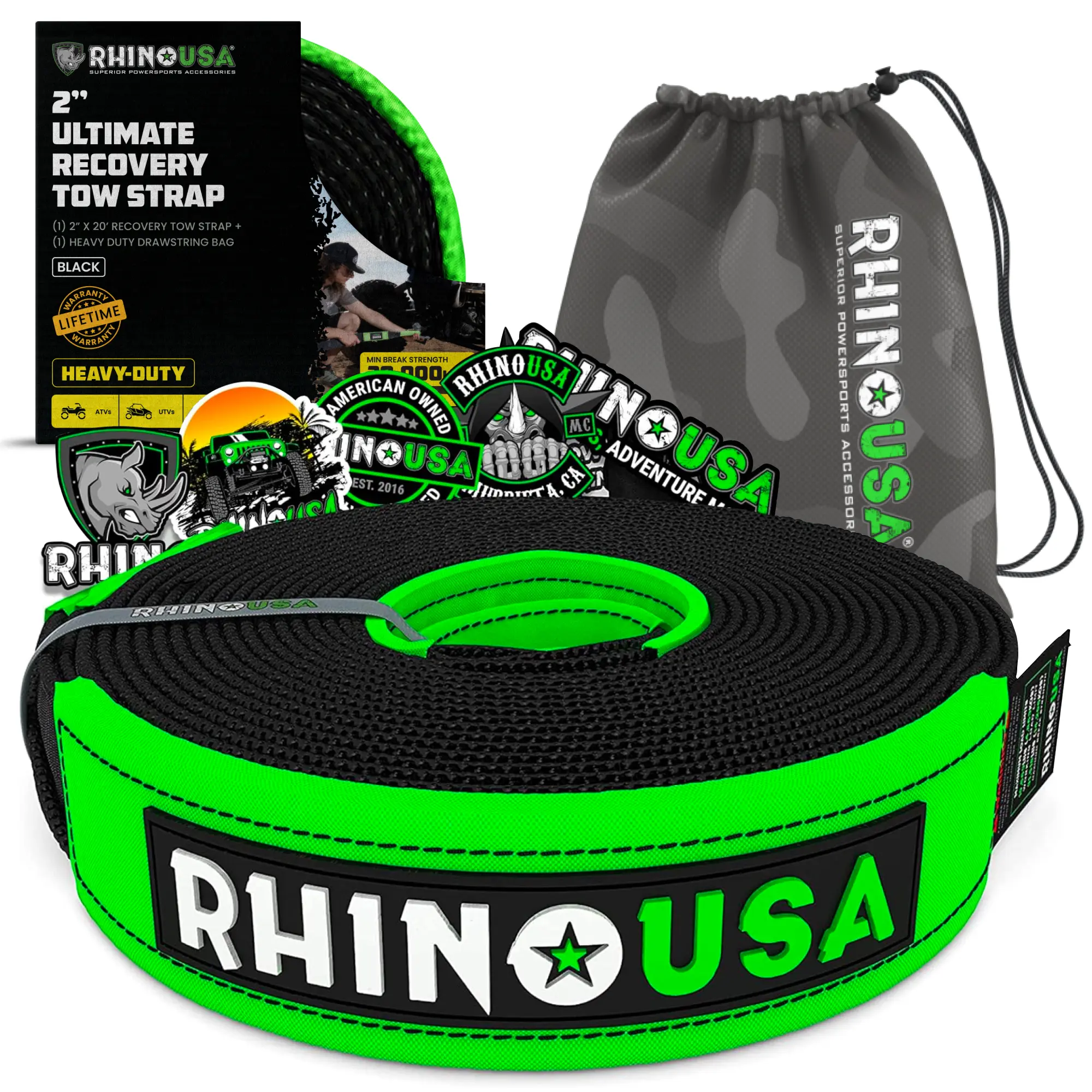 Rhino USA Ultimate Recovery Tow Strap 2