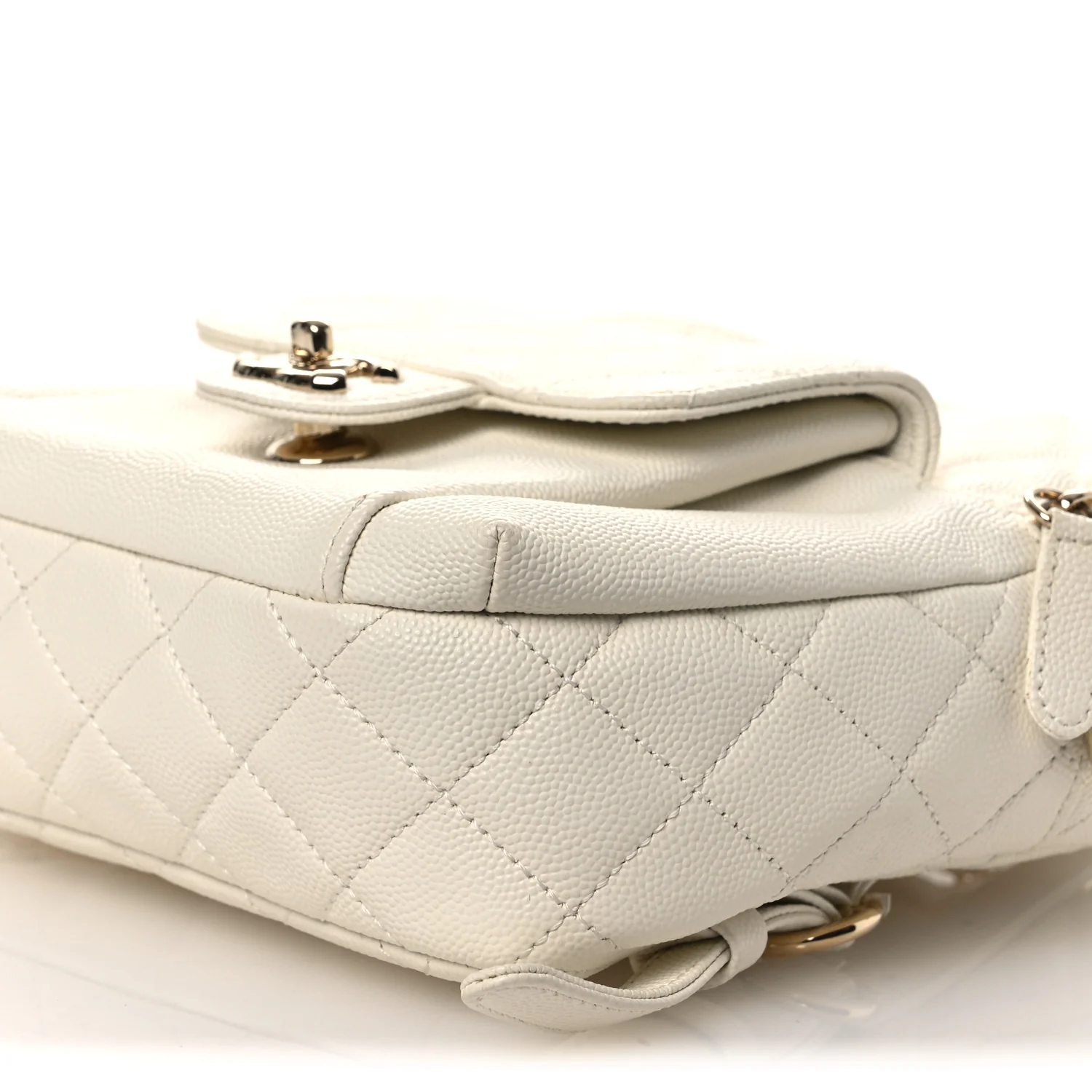 Caviar Quilted Small CC Day Backpack White - Top Club