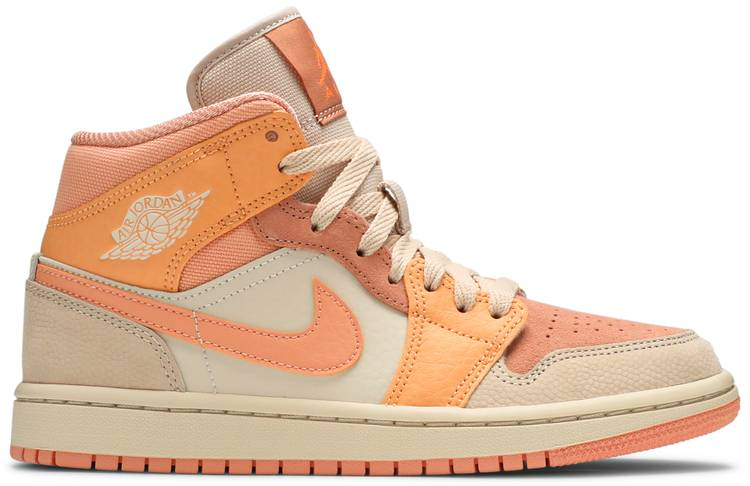 Wmns Air Jordan 1 Mid  Apricot  DH4270-800 - Sneaker Replica Workshop