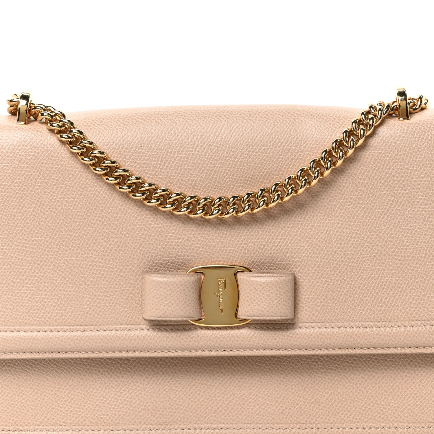 Printed Calfskin Ginny Shoulder Bag Beige - Top Club