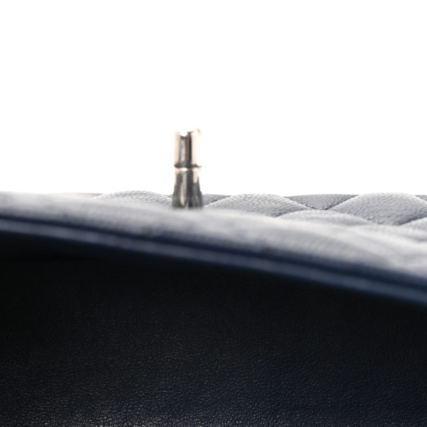 Caviar Quilted Mini Square Flap Navy - Top Club