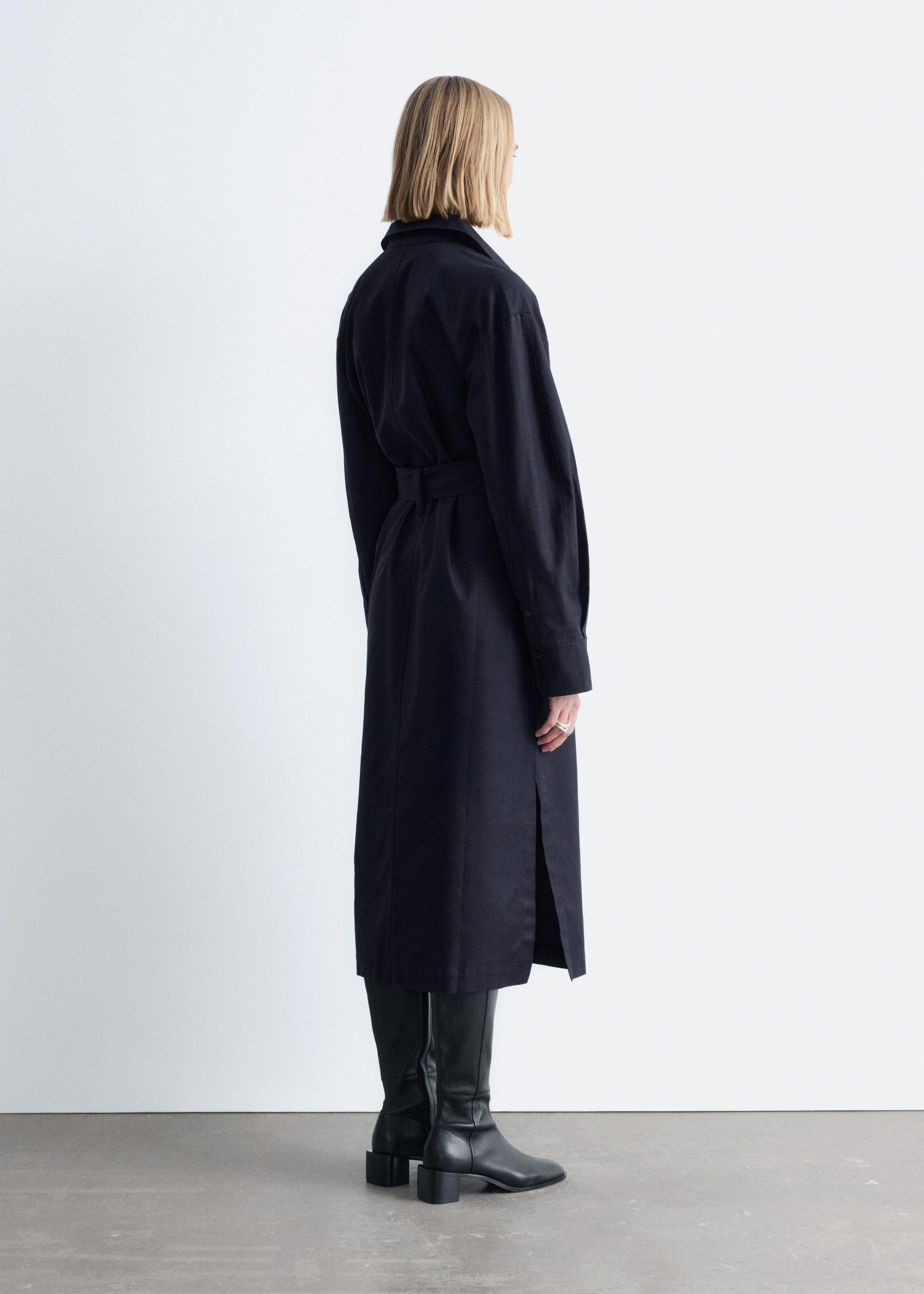 & Other Stories BELTED MIDI DRESS