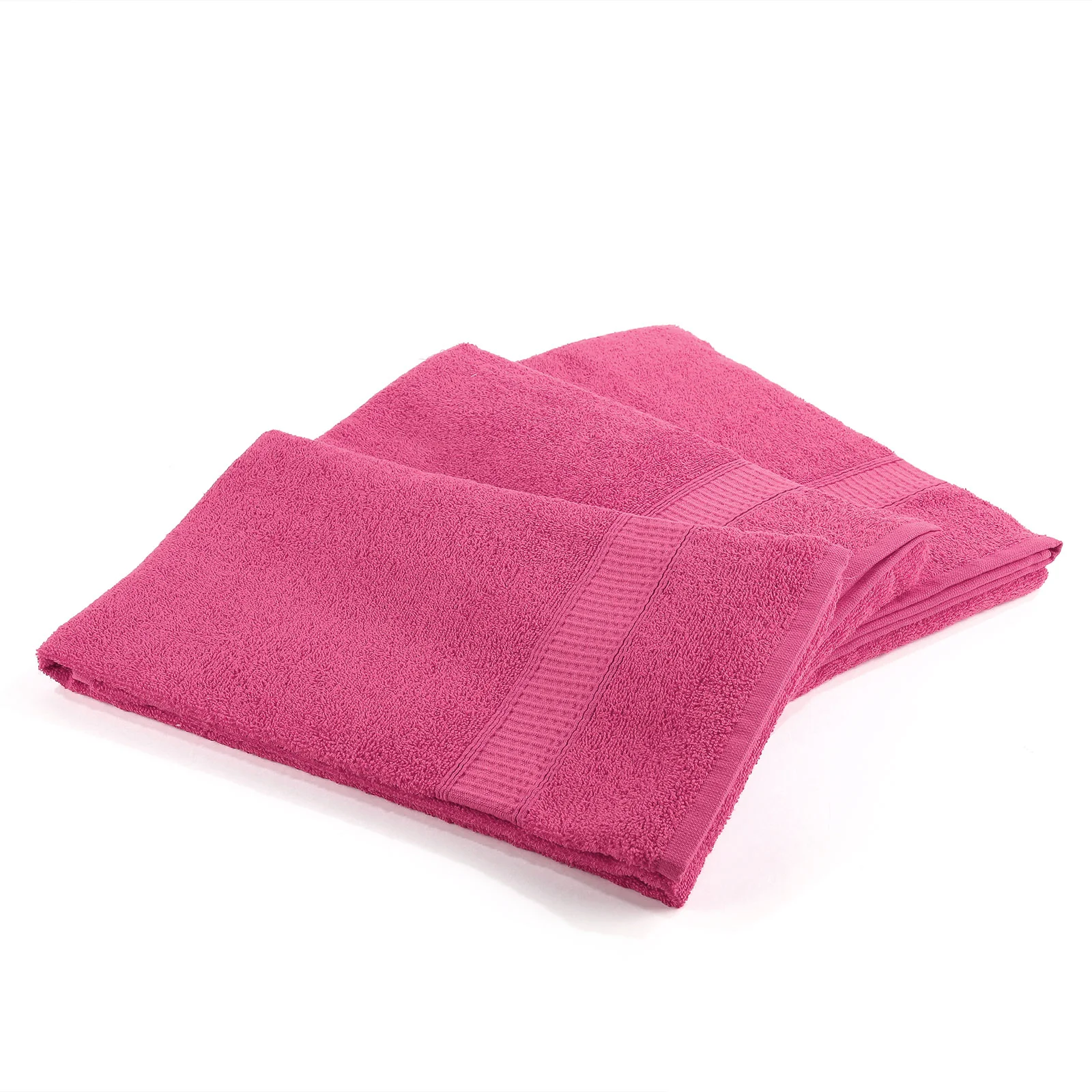 Towel in ocean cotton 3 pieces very spongy fuchsia