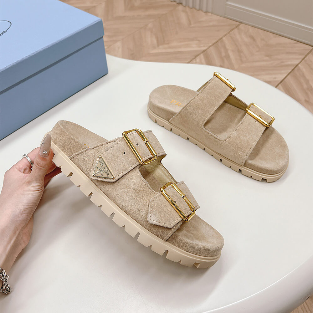 PRADA Suede strap slides - Top Club