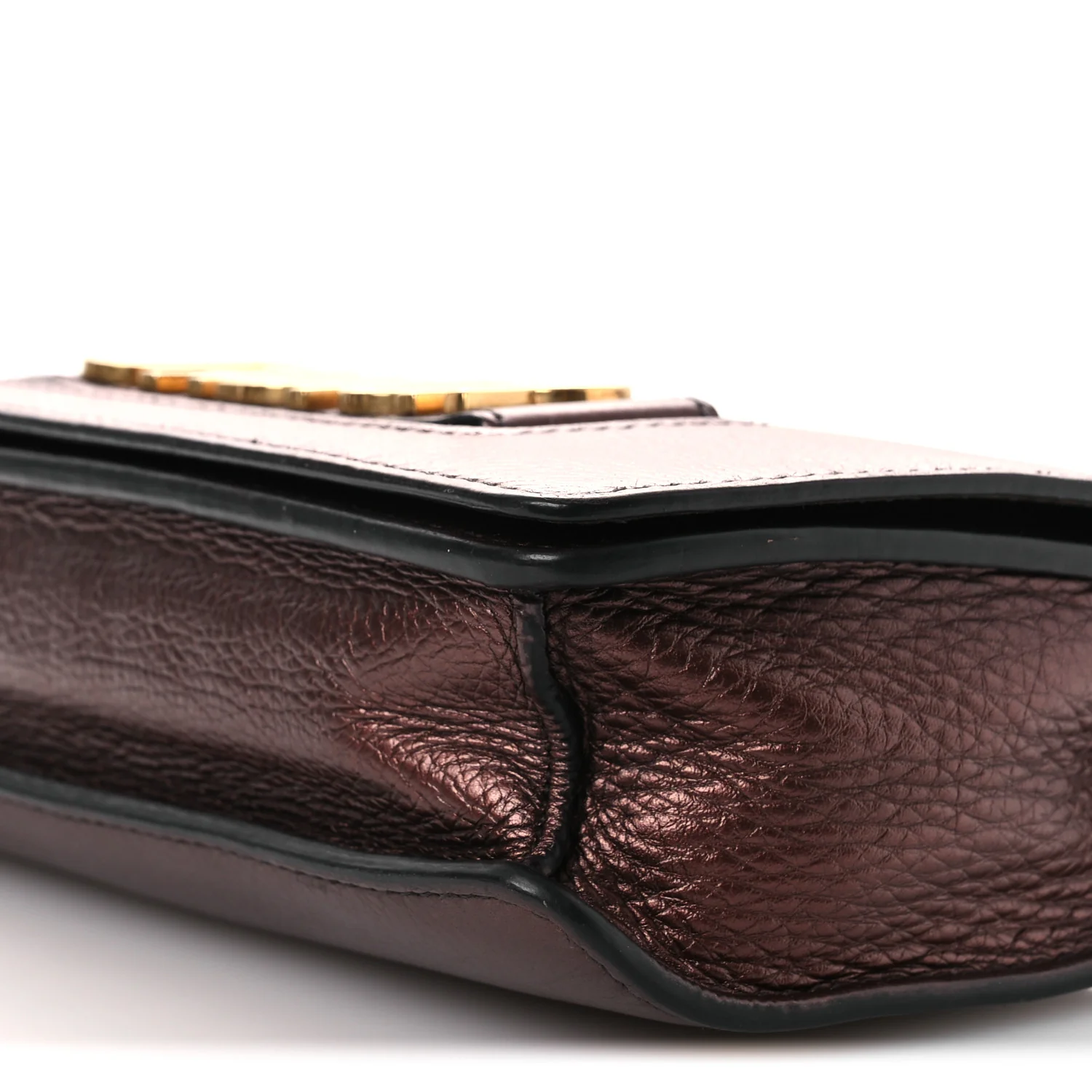 Metallic Calfskin J'Adior Chain Flap Bag Noisette - Top Club