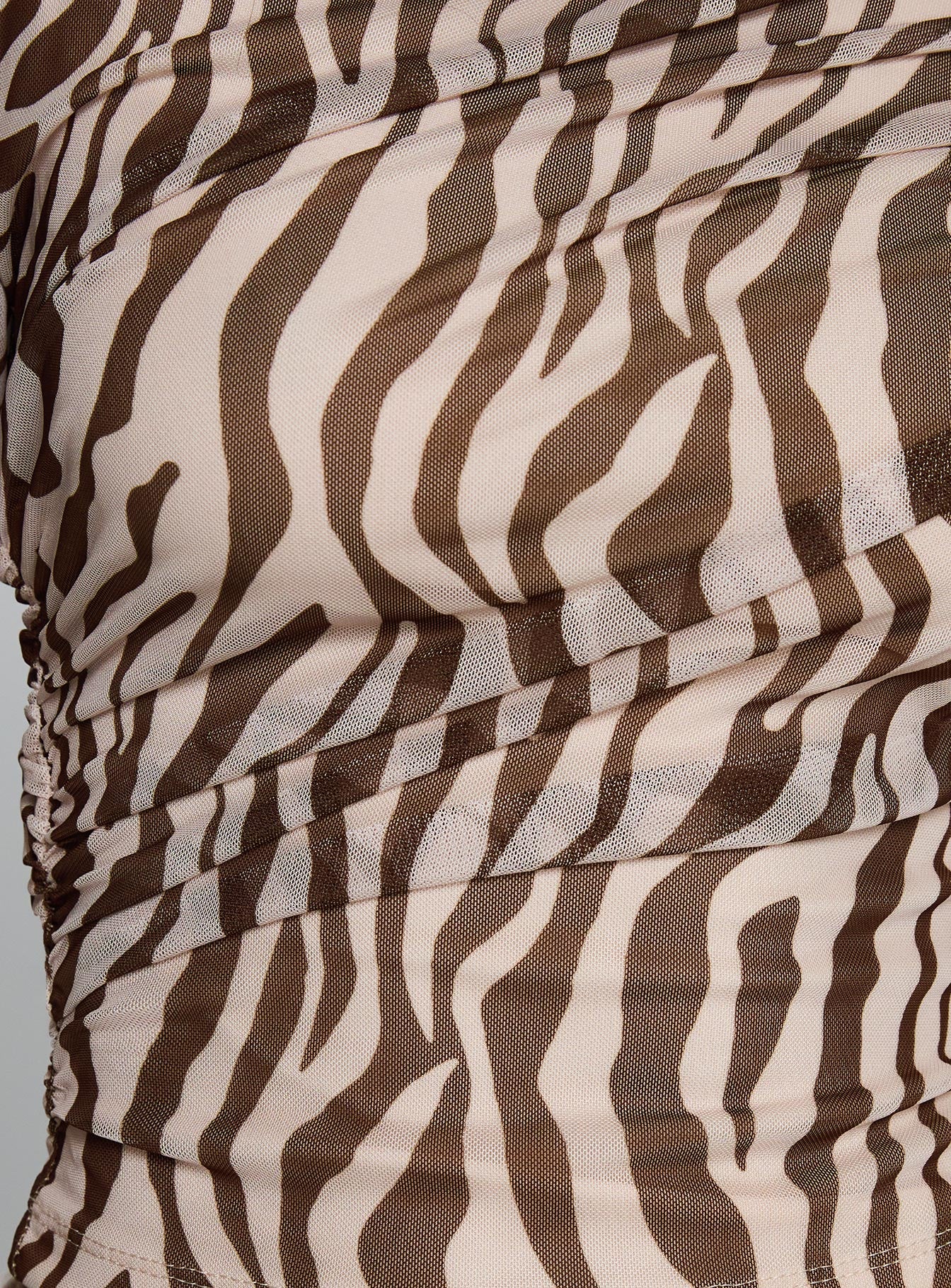 Isolda Long Sleeve Top Brown Zebra