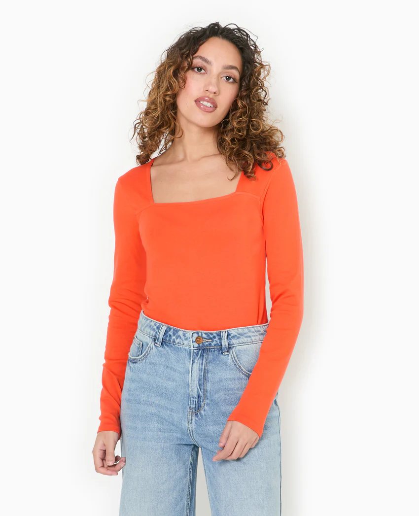 Pimkie Body manches longues encolure carrée