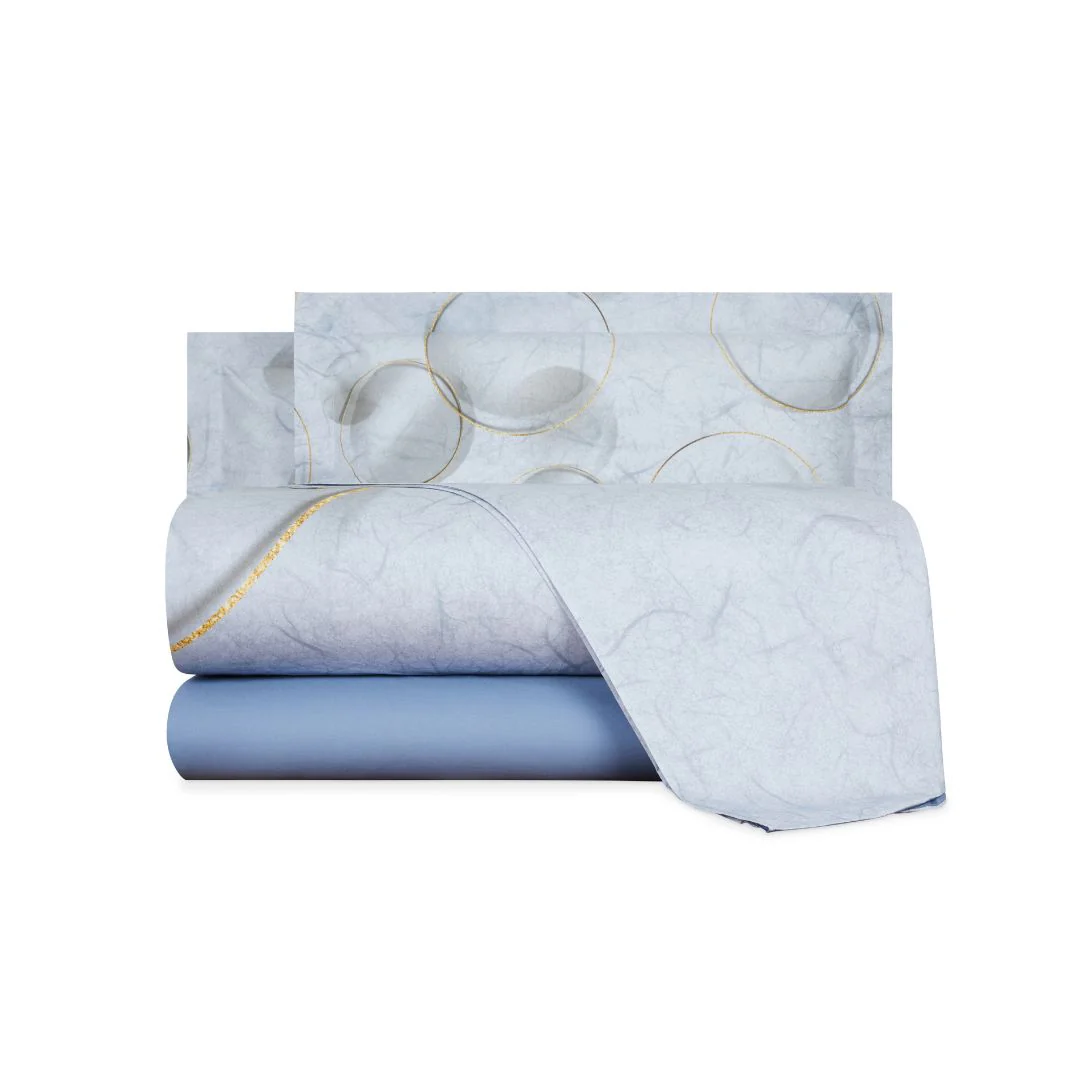 Completo Lenzuola In Percalle Paper Matrimoniale