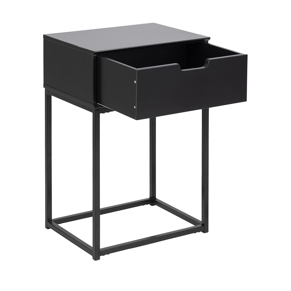 Teun houten nachtkastje - L40 x B30 x H61 cm Zwart