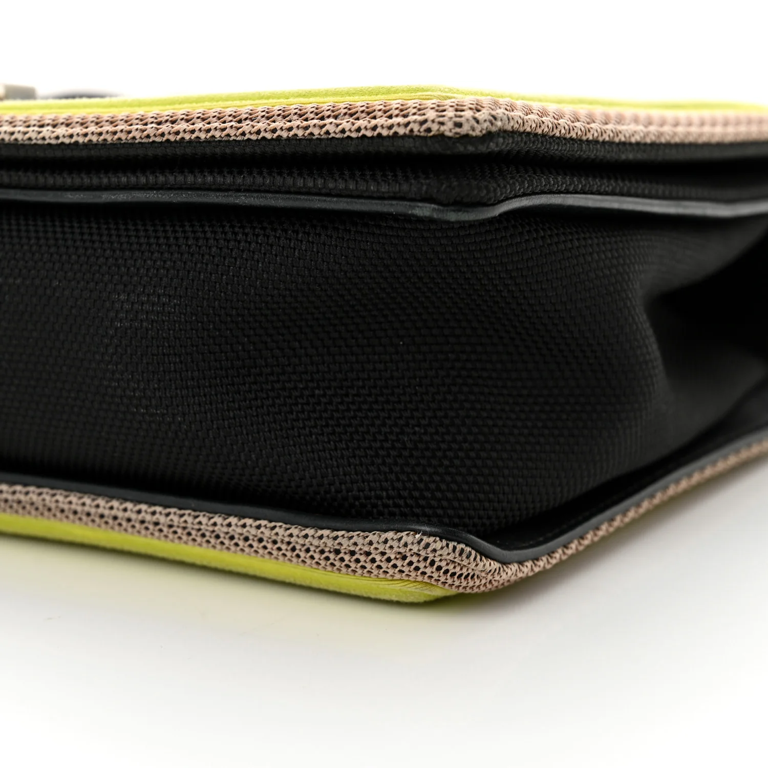 Canvas Quilted New Medium Fluo Boy Flap Black Grey Yellow - Top Club