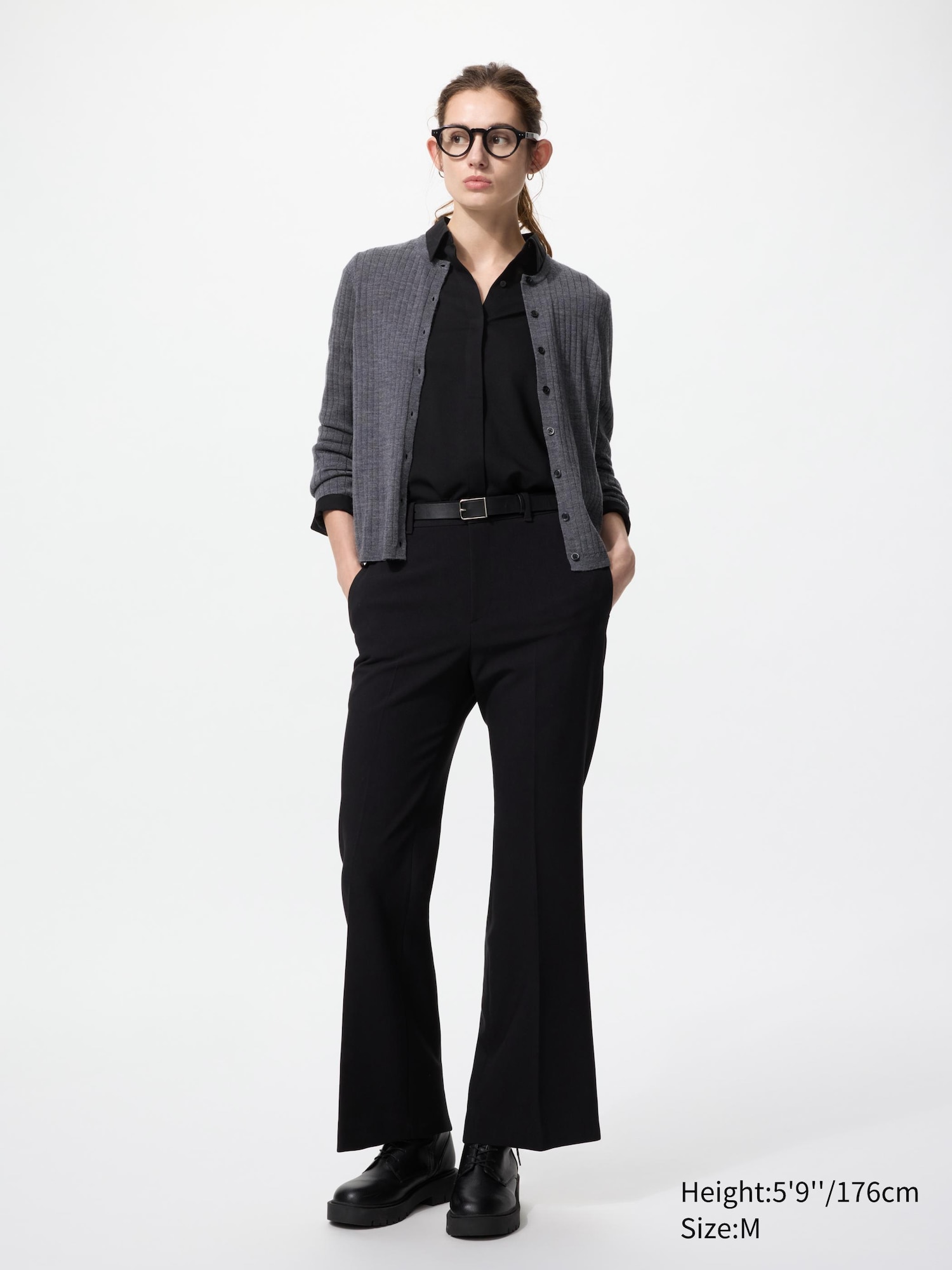 100% Australian Merino Ribbed Crew Neck Short Cardigan