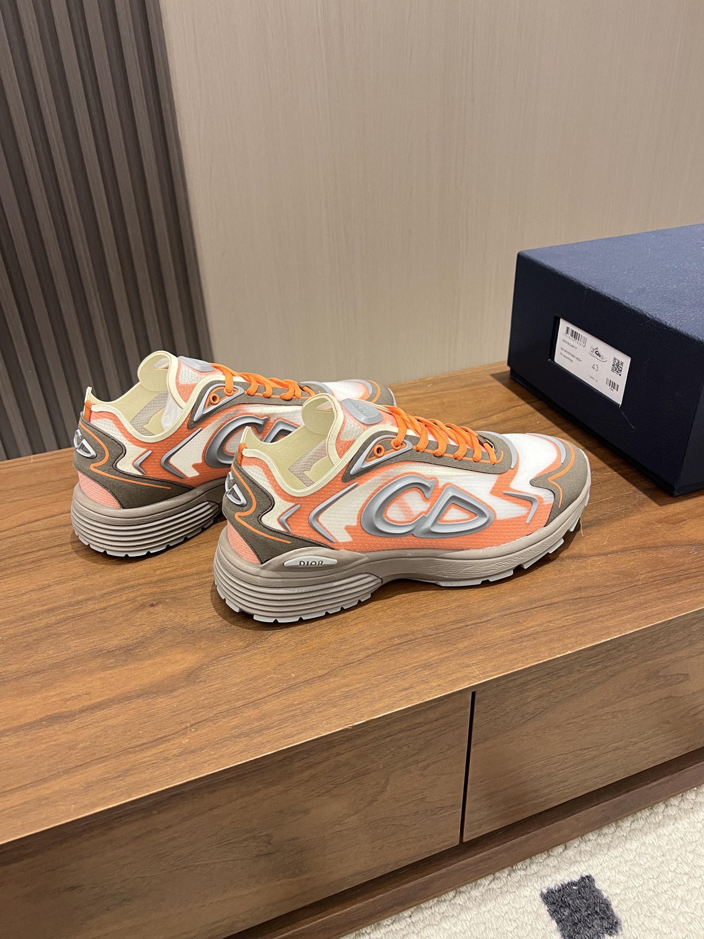 Dior 迪奥 B30 网眼织物  低筒 休闲鞋 运动鞋 板鞋 男鞋 女鞋 C5  网面 橙棕色 3SN342ABF_H726 - Sneaker Replica Workshop