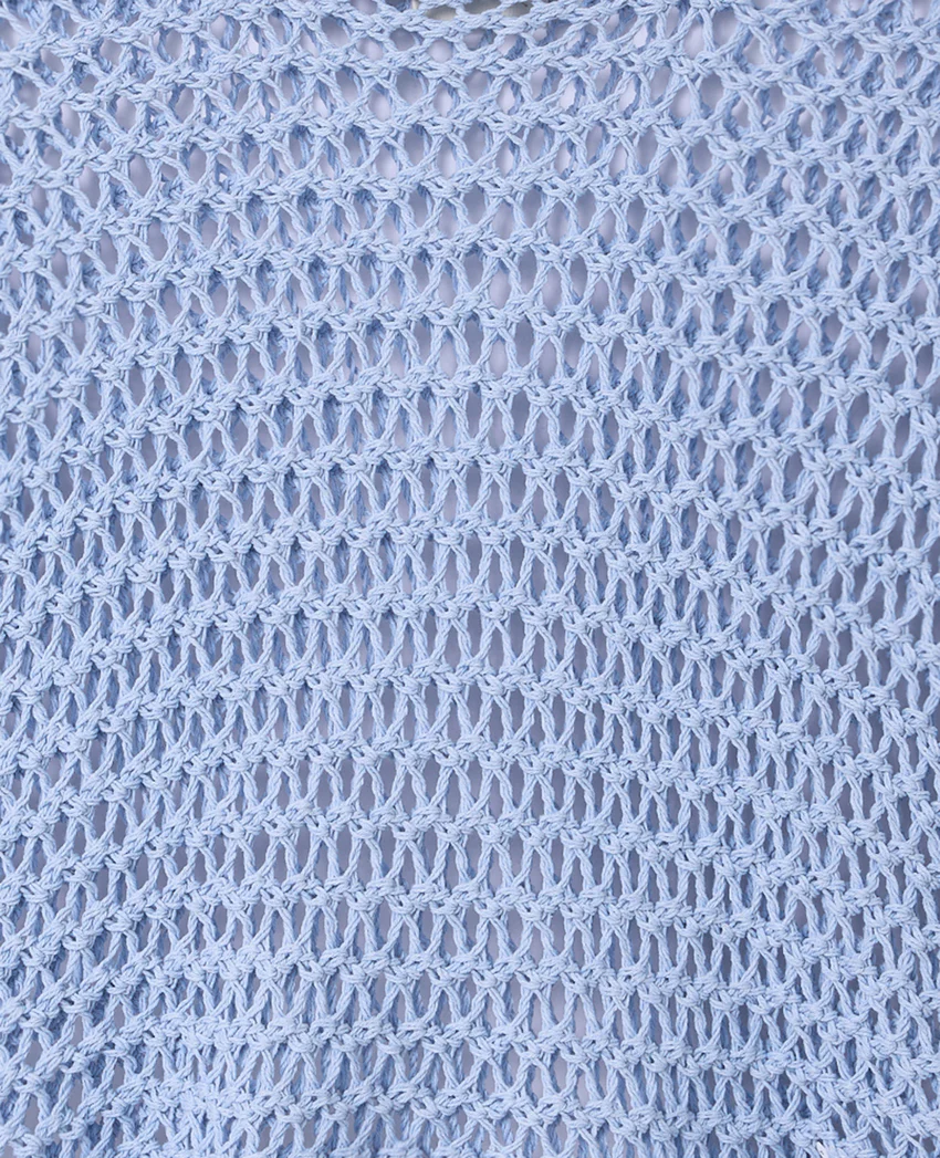 Pimkie Pull ample sans manches en maille ajourée