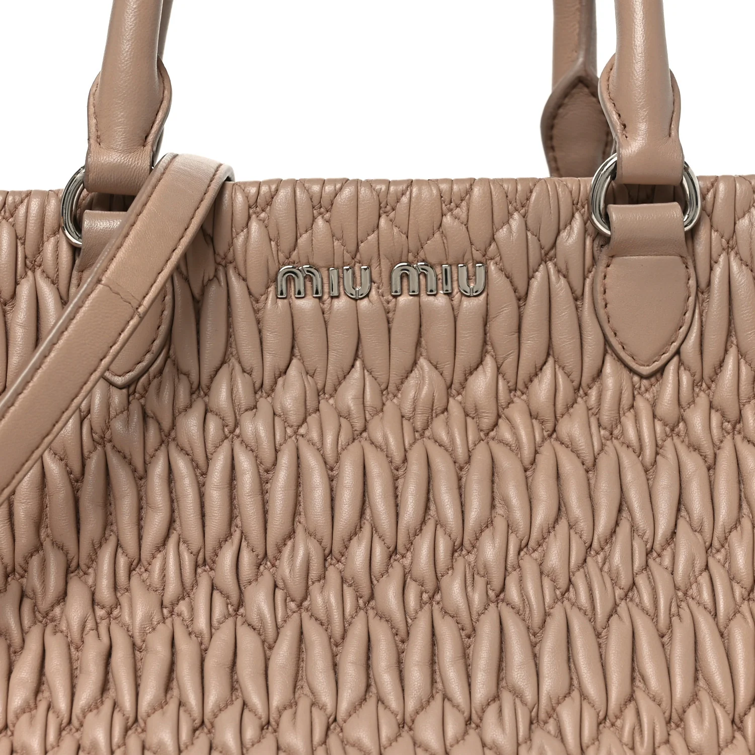 Nappa Matelasse Swarovski Crystal Tote Cammeo - Top Club