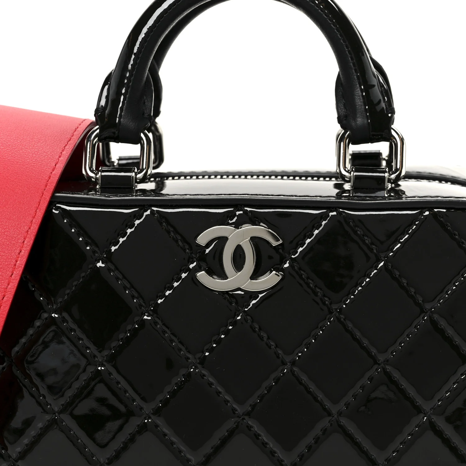 Patent Quilted Travel Kit Vanity Case Black - Top Club