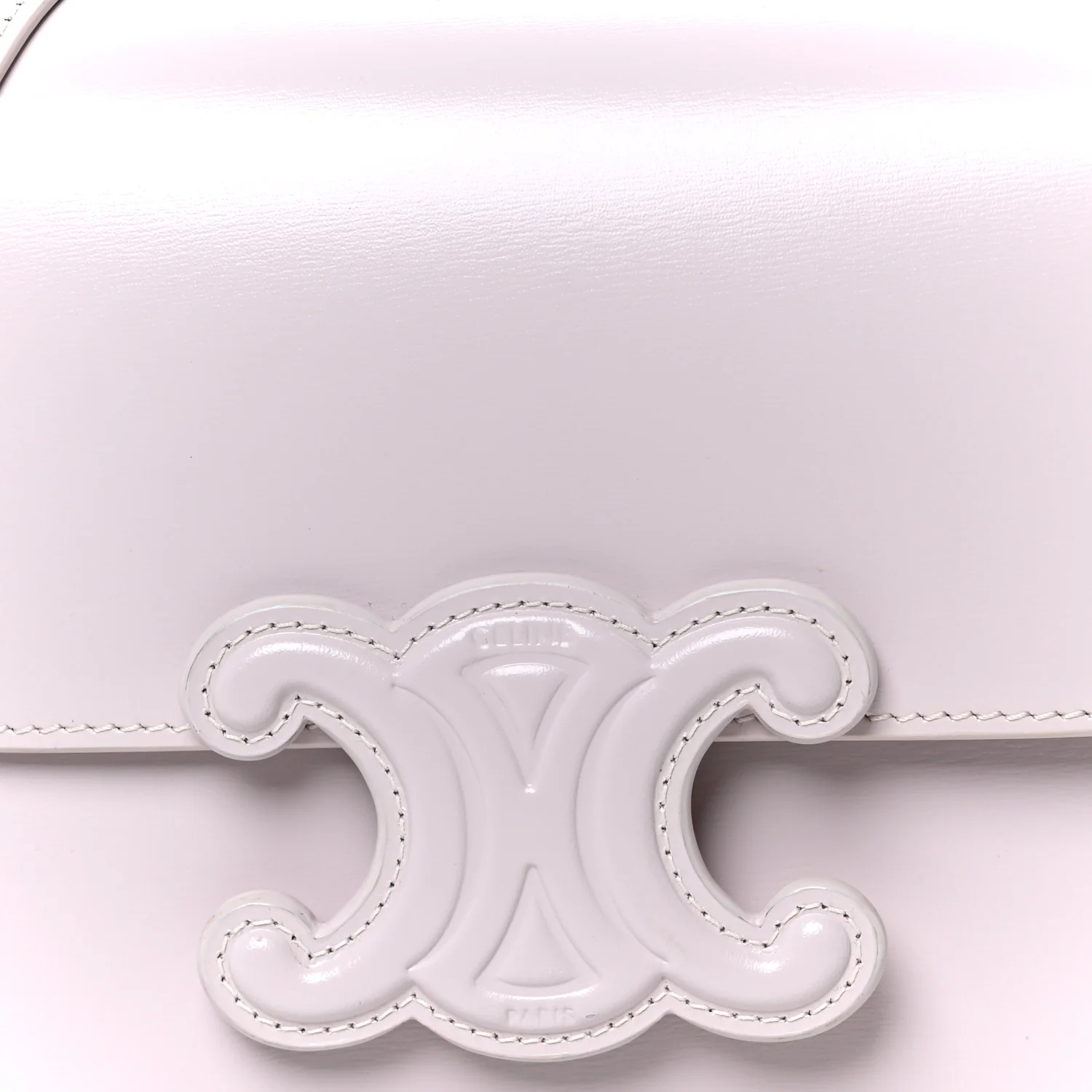 Shiny Calfskin Teen Cuir Triomphe Poudre - Top Club