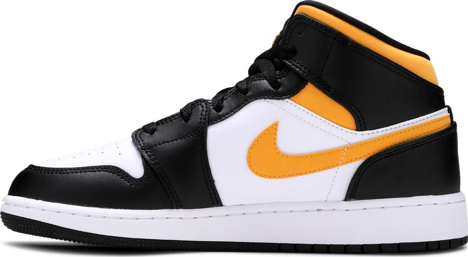 Air Jordan 1 Mid GS  Black University Gold  554725-177 - Sneaker Replica Workshop