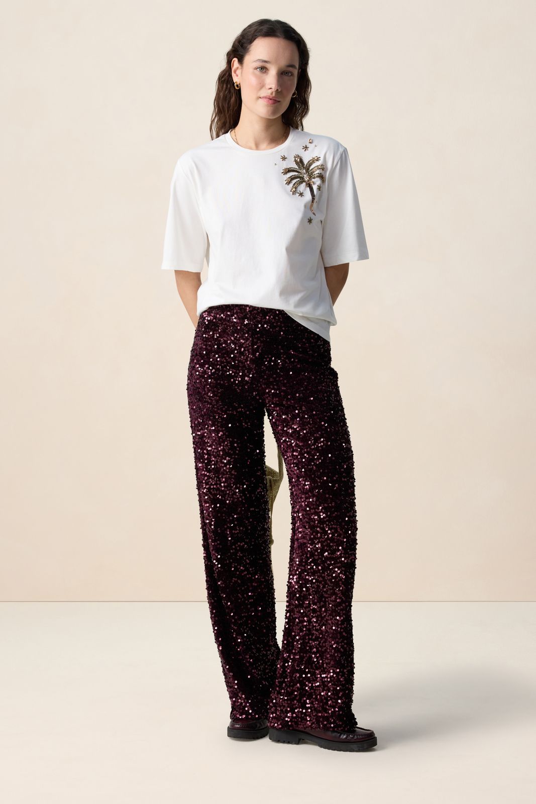 Wit t-shirt met palmboom