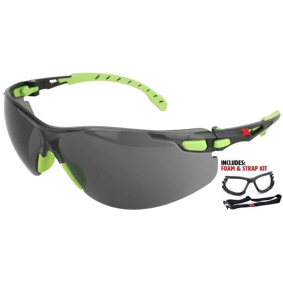 3M Solus Safety Glasses Green with Foam Kit and Gray Anti-Fog Lens - Alvarez Pro Painting LLC