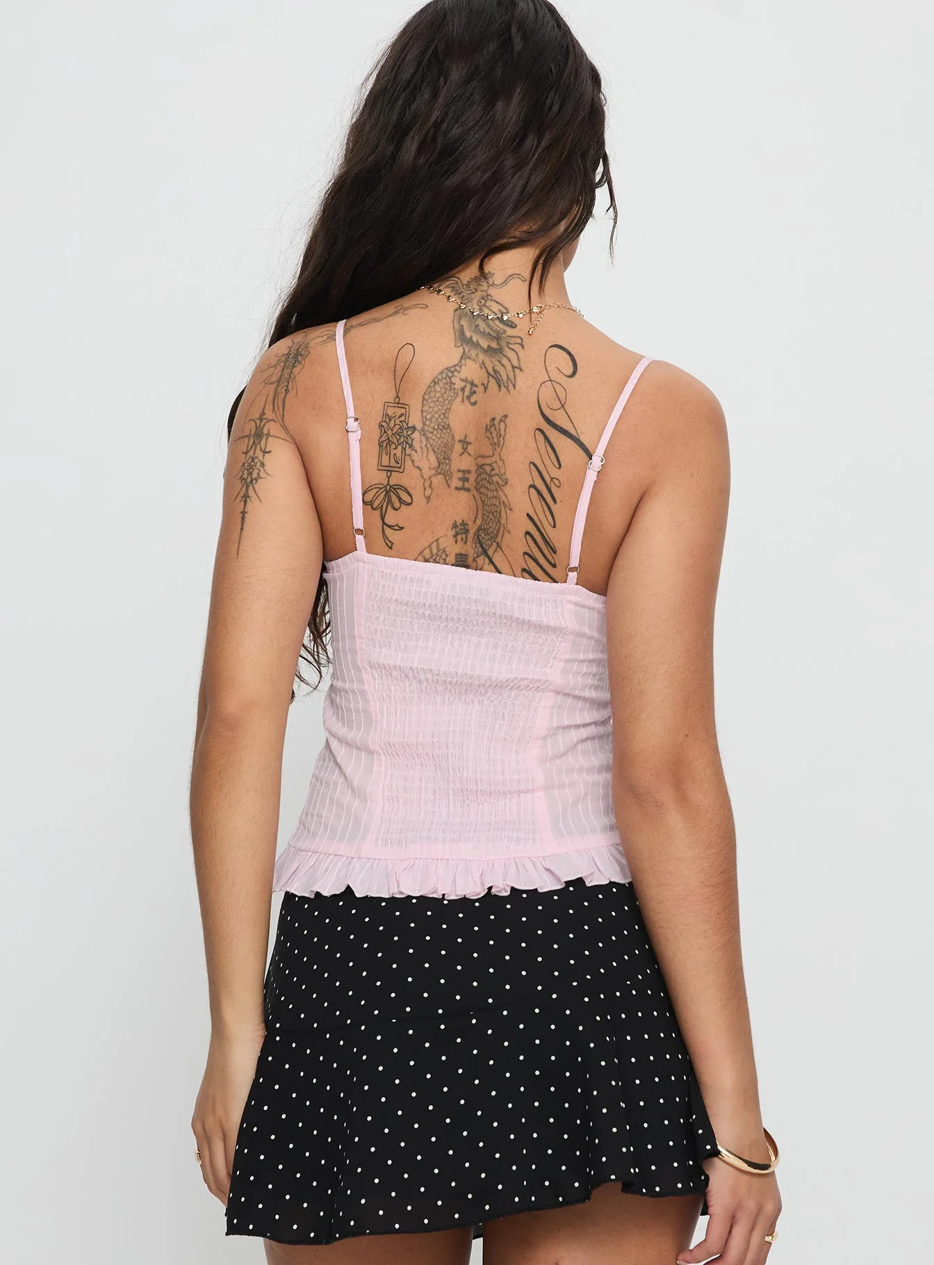 Composed Frill Cami Top Pink