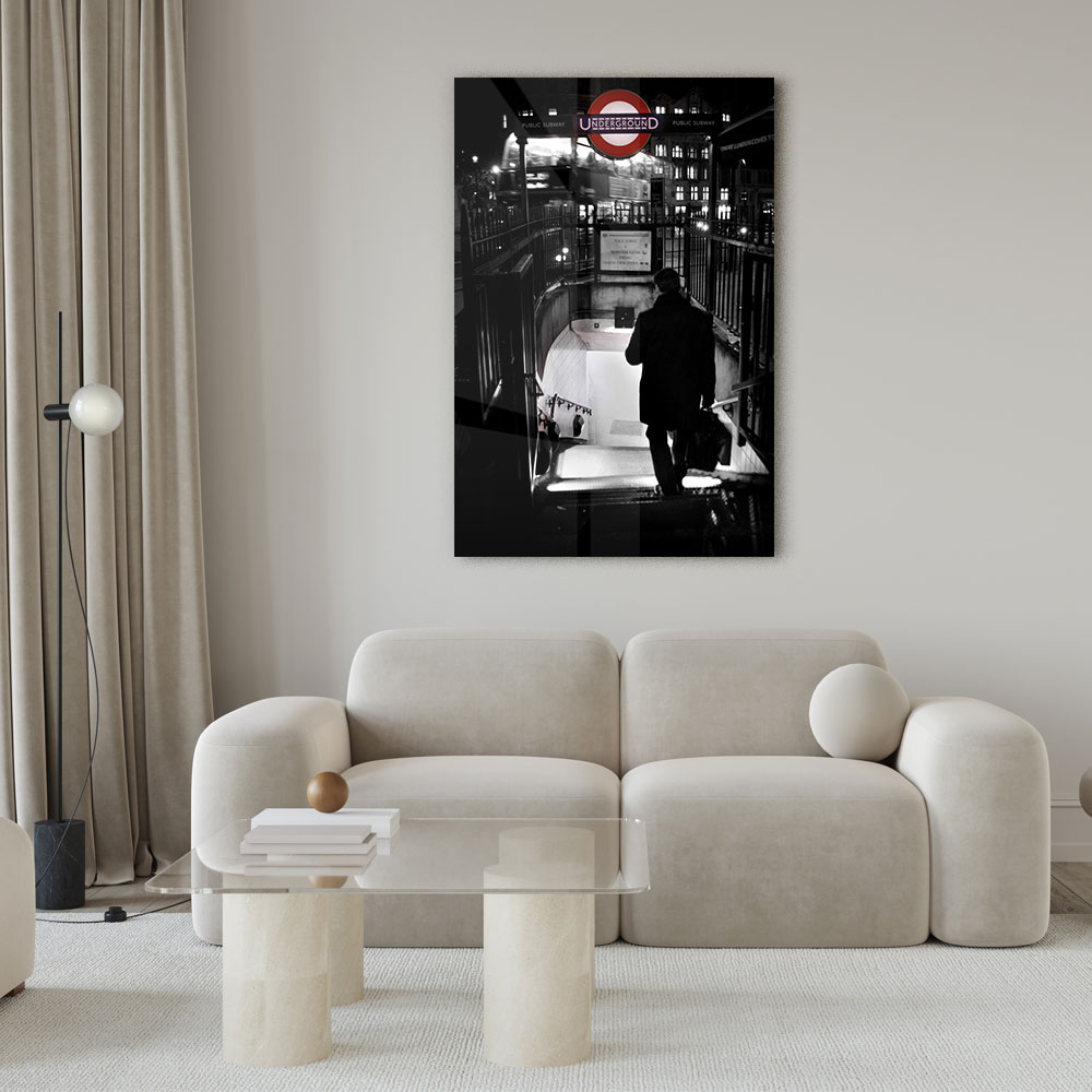 Walljar acrylglas schilderij - Underground Acrylglas schilderij - 80 x 120 cm