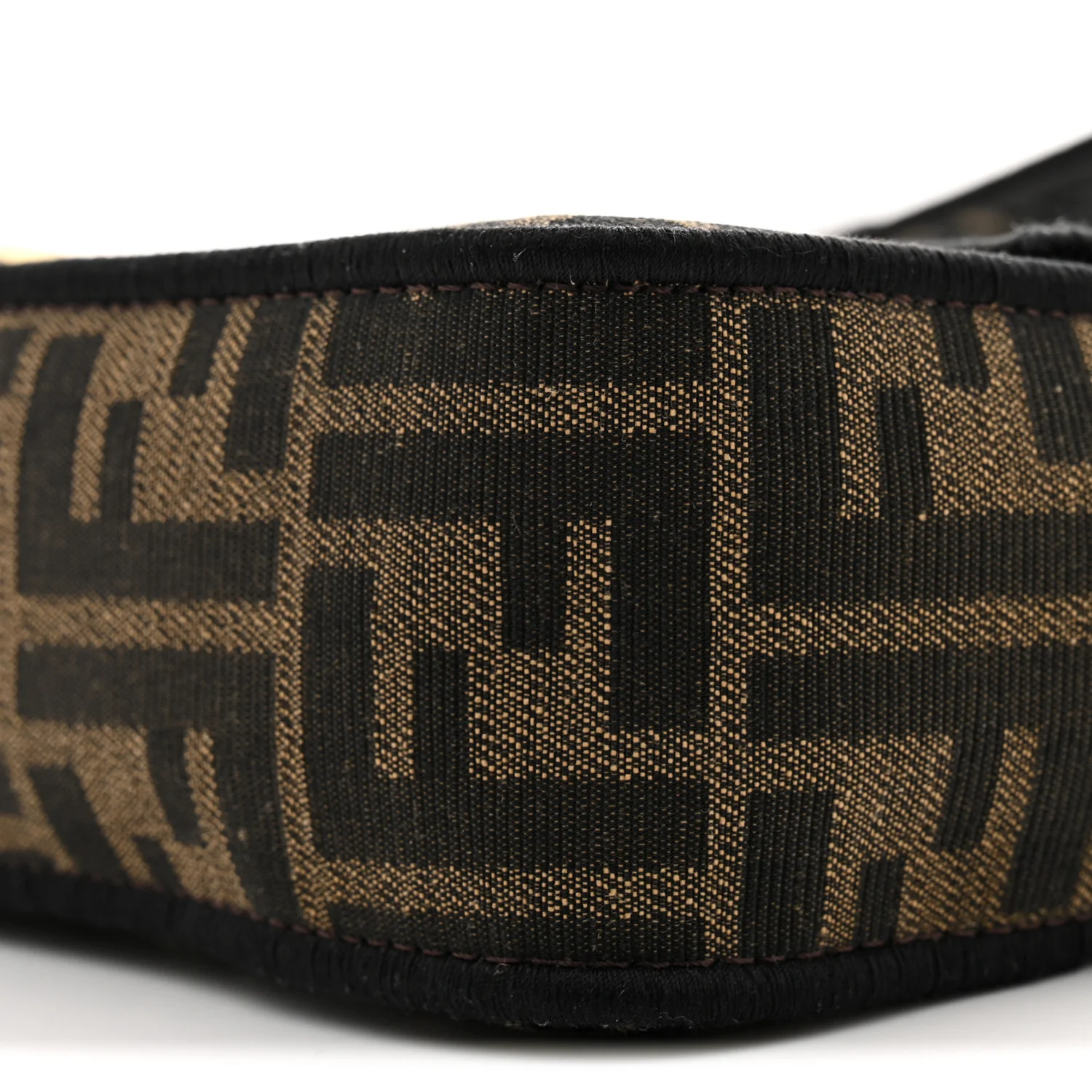 Fabric Jacquard FF 1974 Medium Baguette Tobacco Moro Black - Top Club