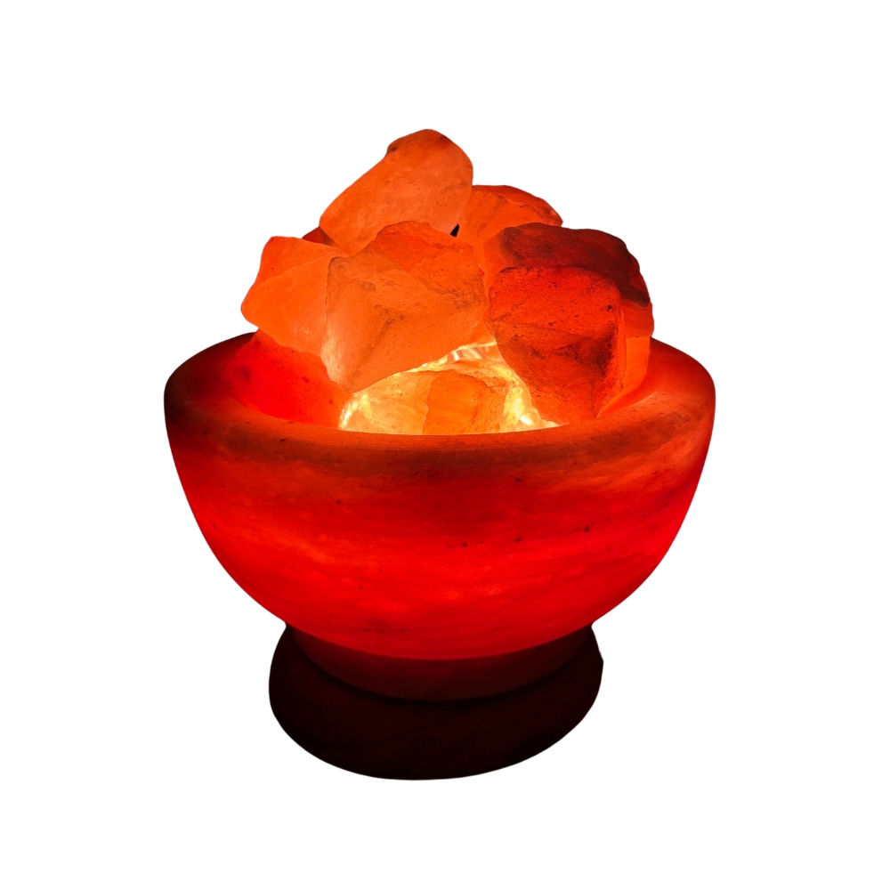 Tafellamp vuurschaal zoutlamp rond