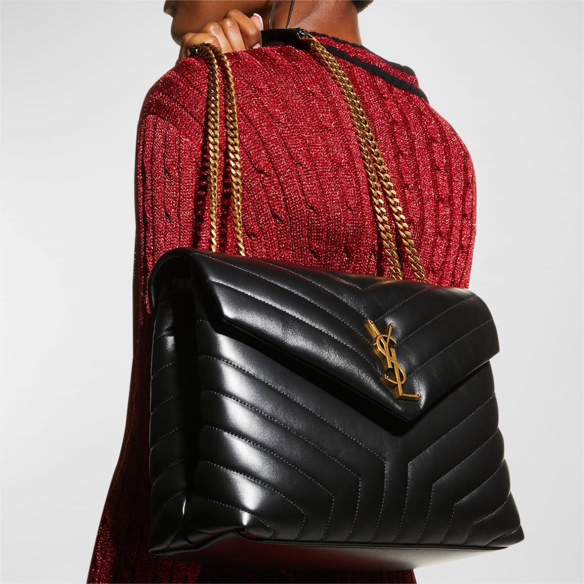 Saint Laurent Loulou Medium YSL Chain Shoulder Bag - Top Club