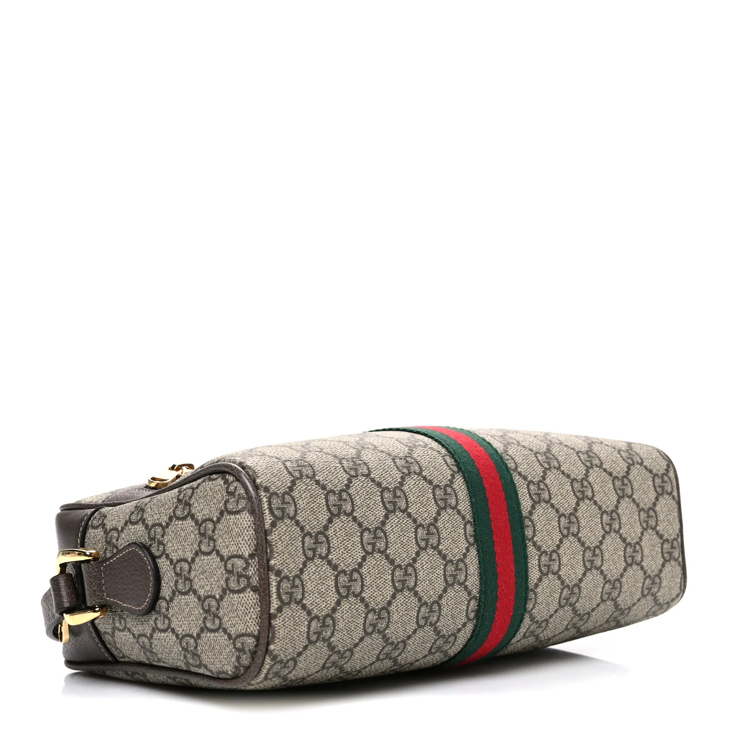 GG Supreme Monogram Web Small Ophidia Shoulder Bag Brown - Top Club