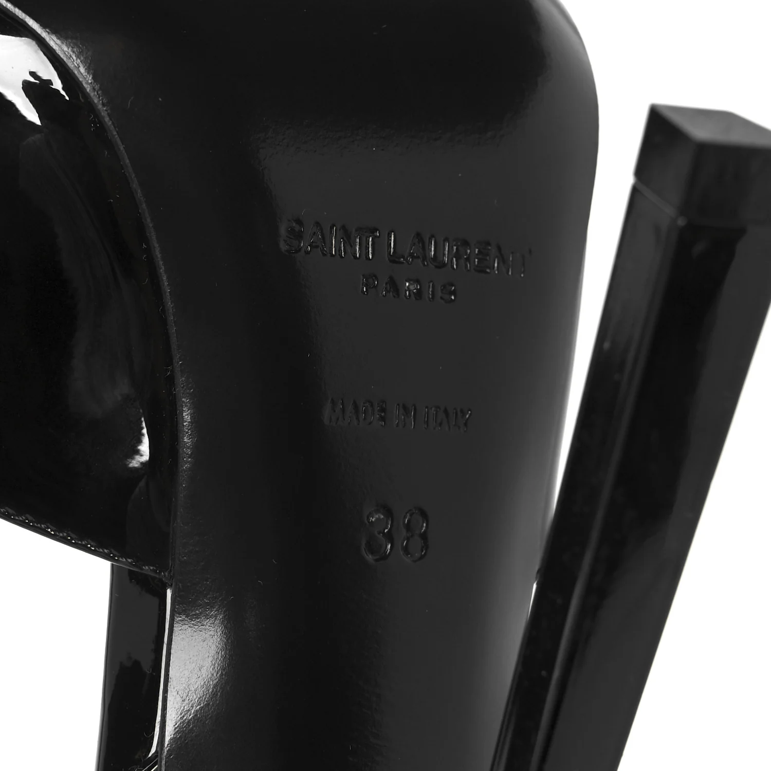Patent Calfskin Crystal Anouk Pumps 38 Black - Top Club