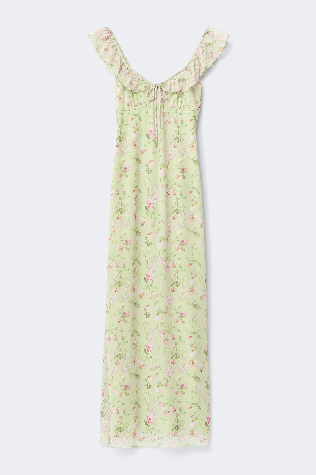 Gina Tricot frill maxi dress