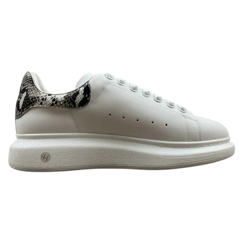 Alexander McQueen Oversized Sneakers – White with Python Print Heel - Sneaker Replica Workshop