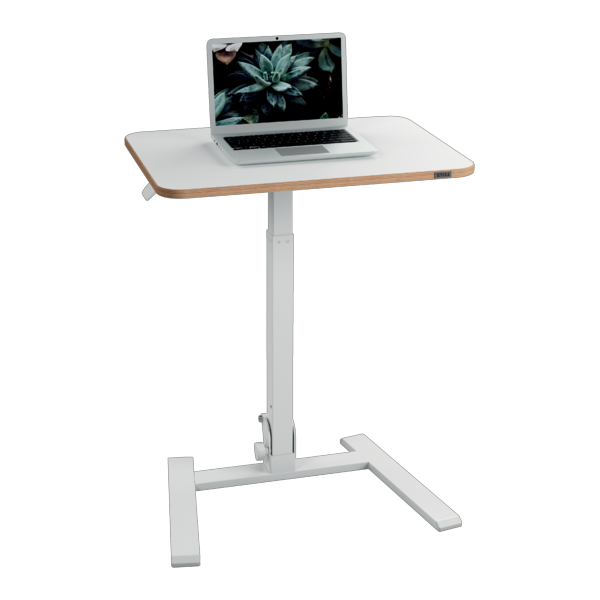 Bureau Ergo compact opvouwbaar zit-sta 65x48 cm wit