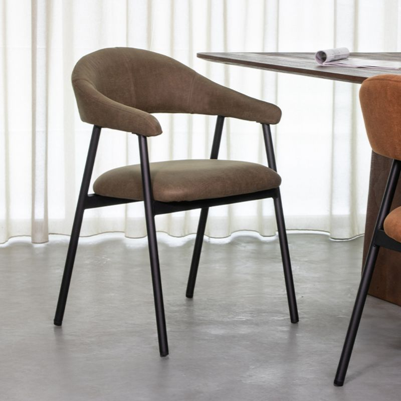 Stoel Grace micro suede antraciet
