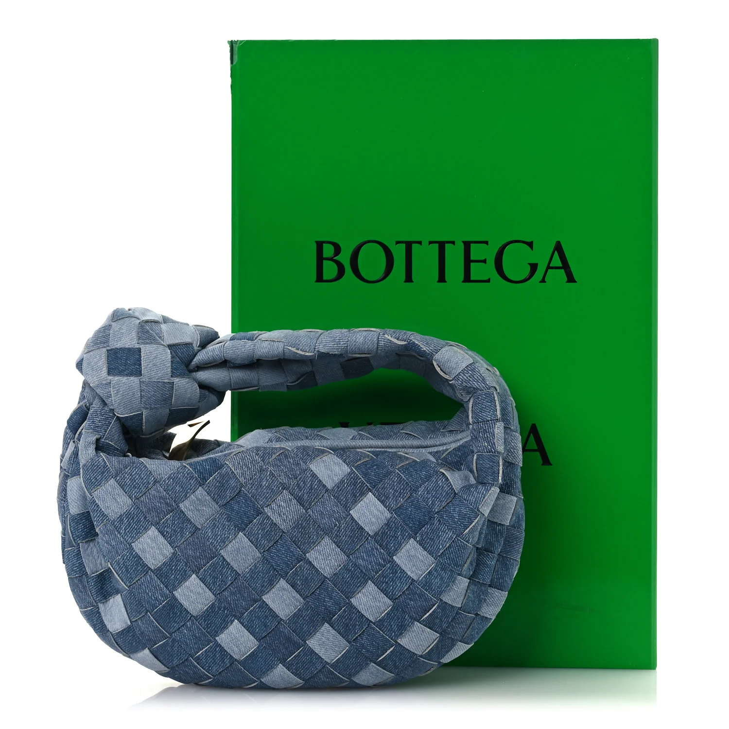 Nappa Denim Effect Intrecciato Mini Jodie Denim - Top Club