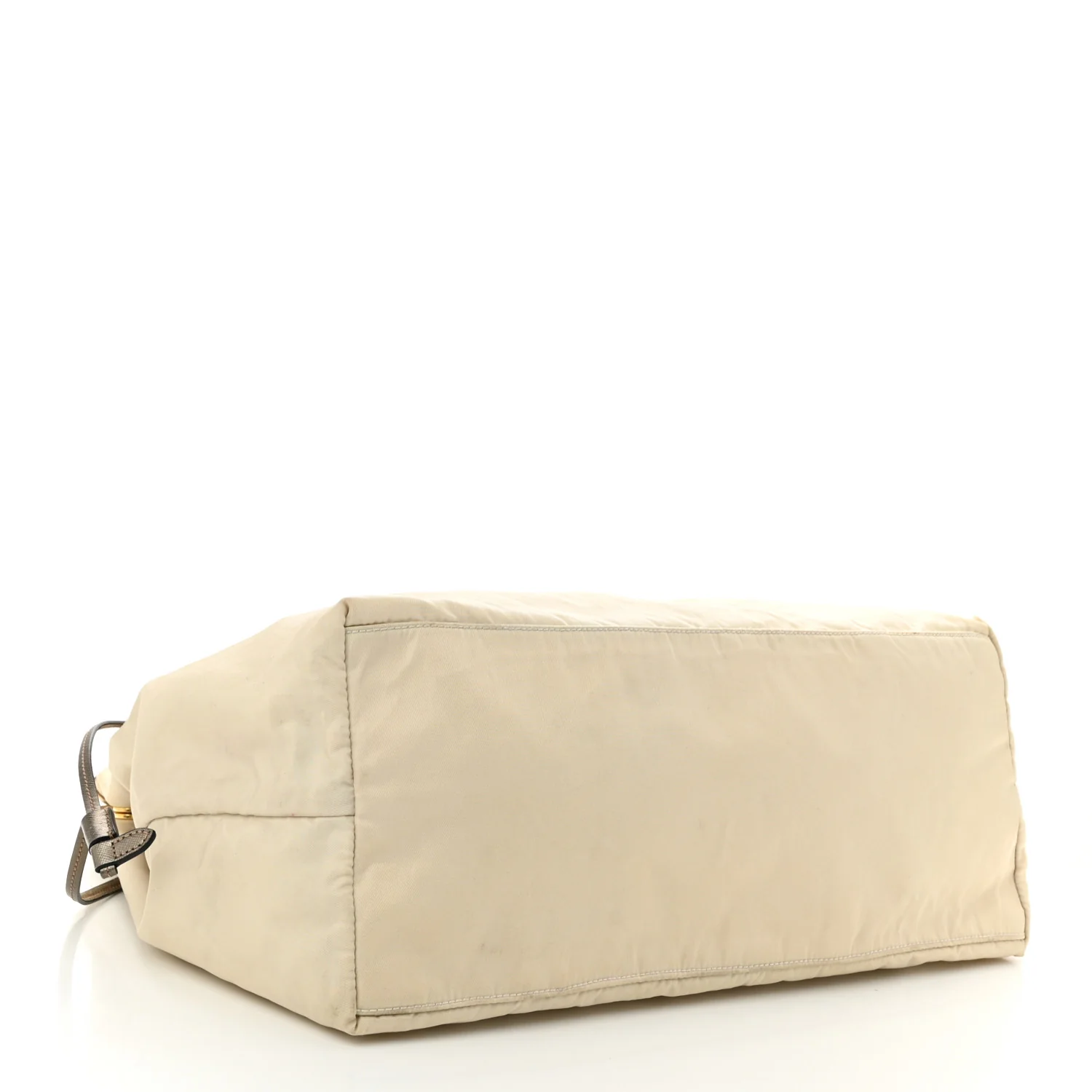 Tessuto Nylon Saffiano Shopping Tote White - Top Club